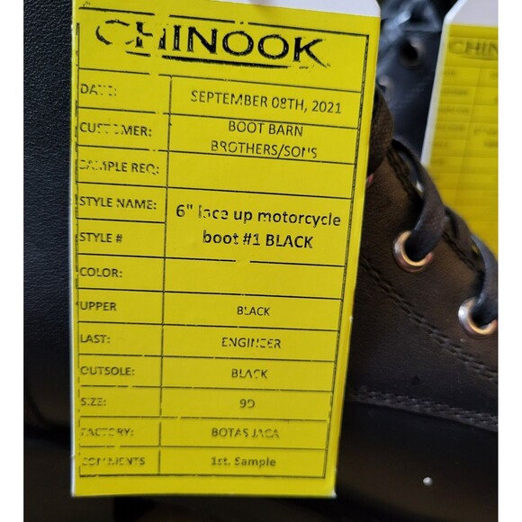 Brothers & Sons Chinook Men's 9 Biker Motorcycle Combat Boot Oil Resistant - Picture 10 of 10